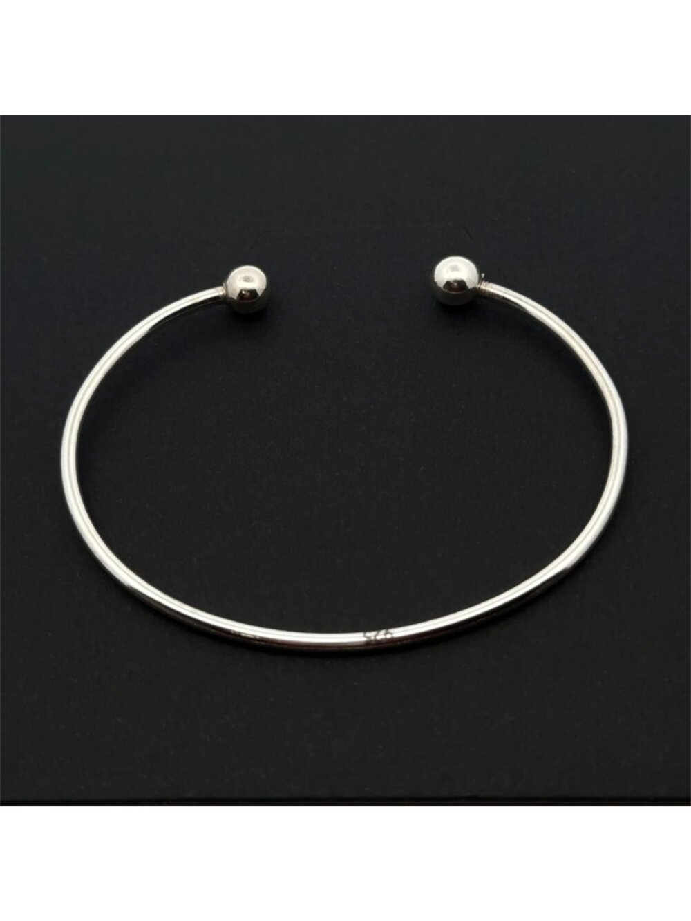 925 Sterling Silver Interchangeable Bangle, Modular Screw-End Cuff Bracelet - Picture 5 of 8